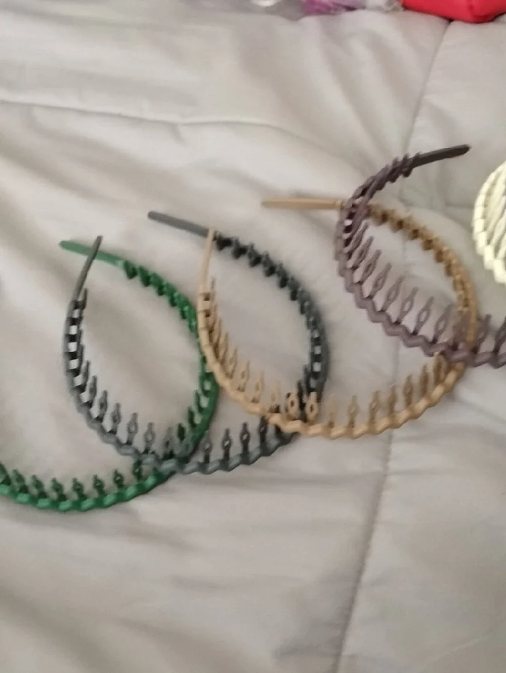 Set of Multicolor Zigzag Hairbands - Pack of 6